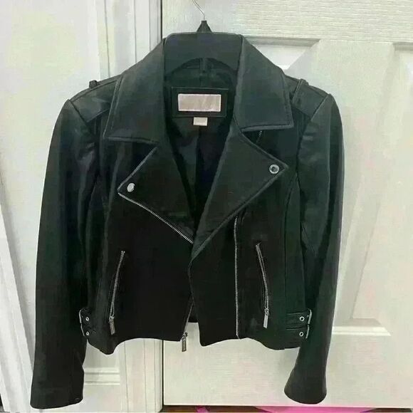 MICHAEL MICHAEL KORS Leather Moto Jacket - Picture 3 of 10